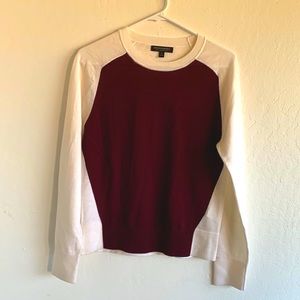 BANANA REPUBLIC COLOR BLOCK MERINO WOOL SWEATER - SMALL